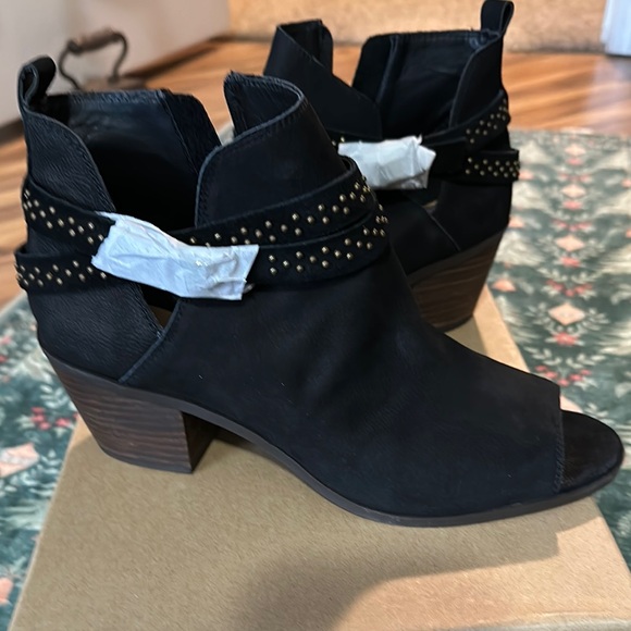 Black Studded Ankle Boots - Picture 1 of 5
